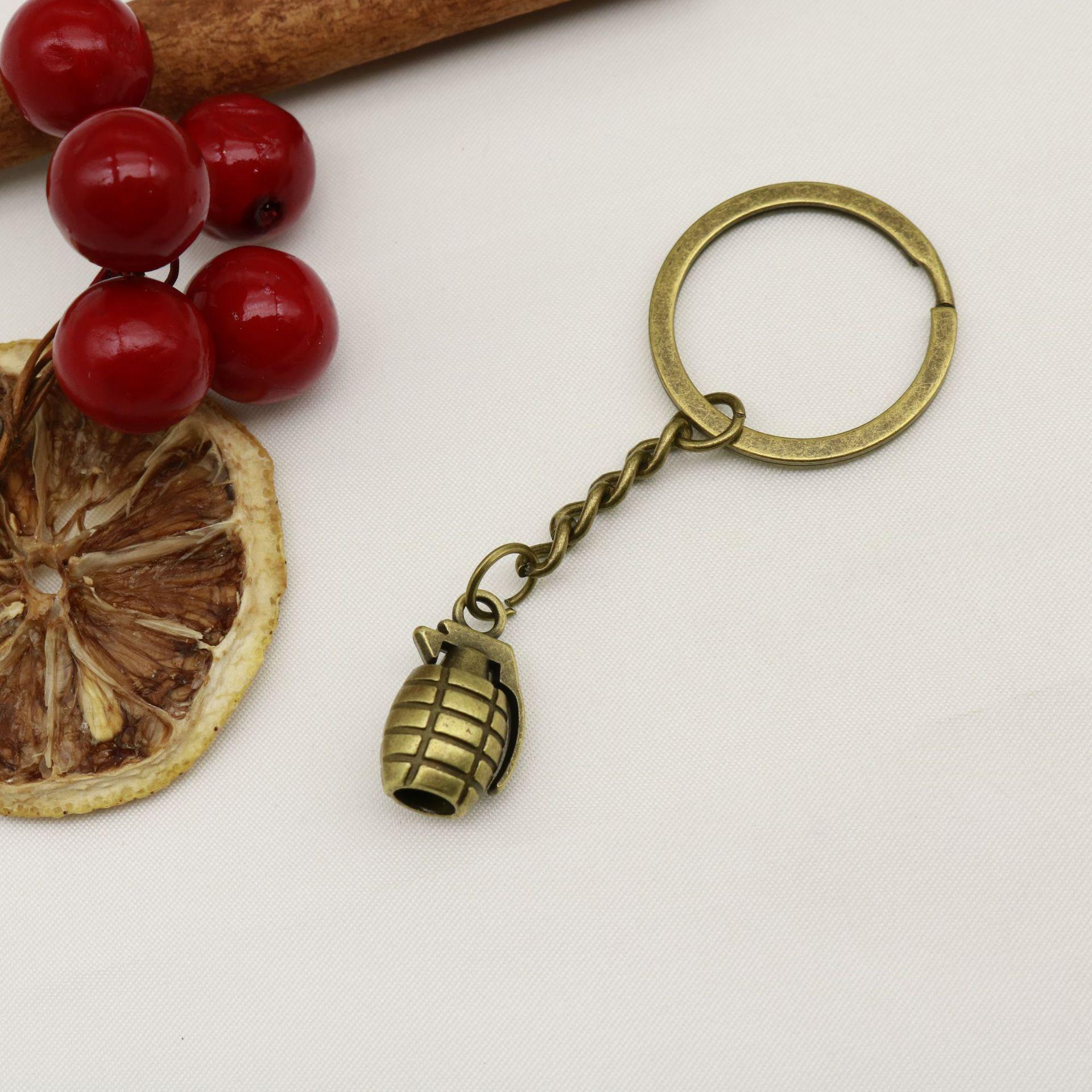 Foreign Trade Hot-Selling Jewelry Grenade Keychain Pendant бронзовый