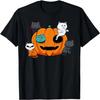 Funny Halloween Pumpkin Eating Ghost, Gamer Men Women Kids T-Shirt