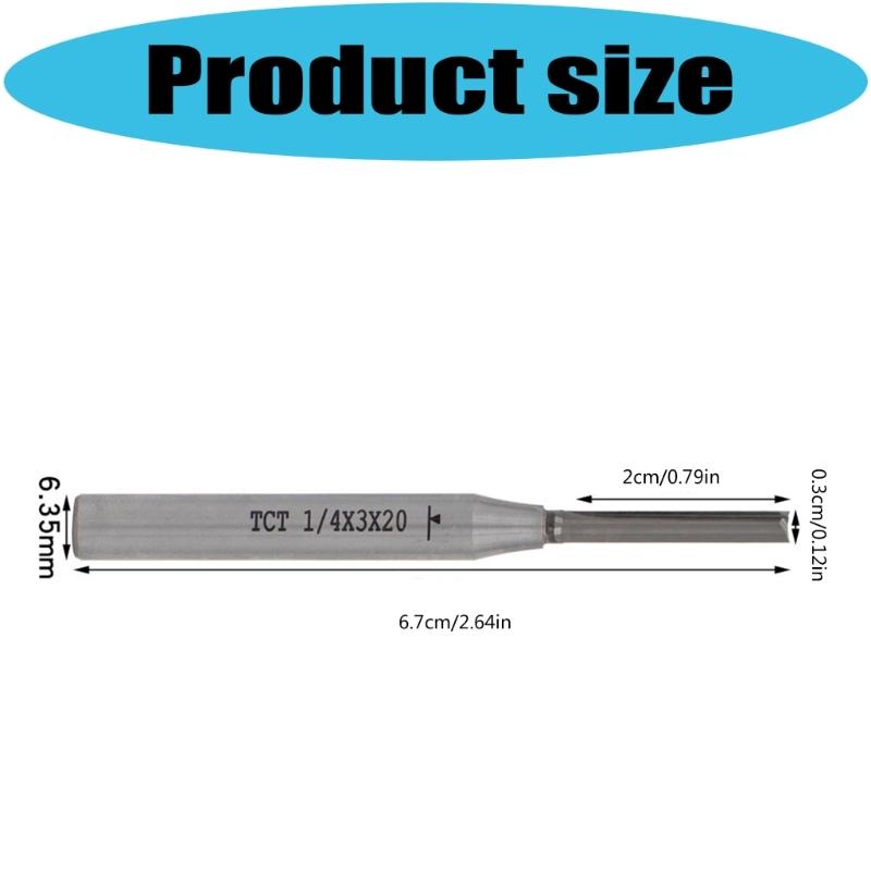 Straight Router Bits 1/4Inch Shank Double Flute Straight Grooving Bit Straight Router Bit for Woodworking Grooves