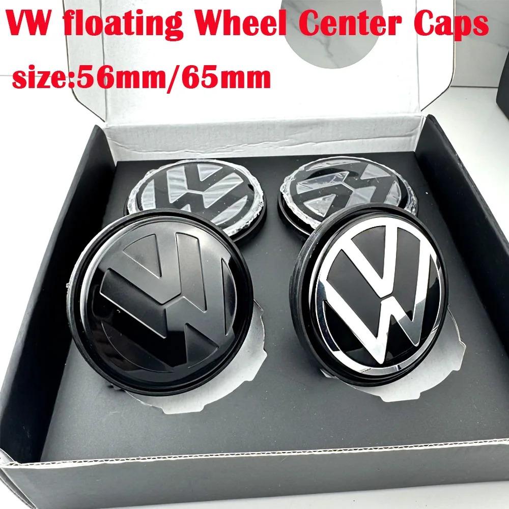 2026 New NN-4pcs car floating Wheel Center Hub Caps 56mm 65mm wheel cover For VW Polo Golf 4 5 6 7 Touran Passat B5 B6 B7 accessories