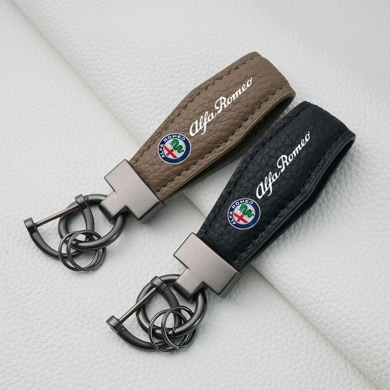 Portachiavi Auto di Lusso in Vera Pelle per Alfa Romeo STELVIO Giulia 159 Giulietta 147 Mito 156 MTO Sportiva Accessori SY1