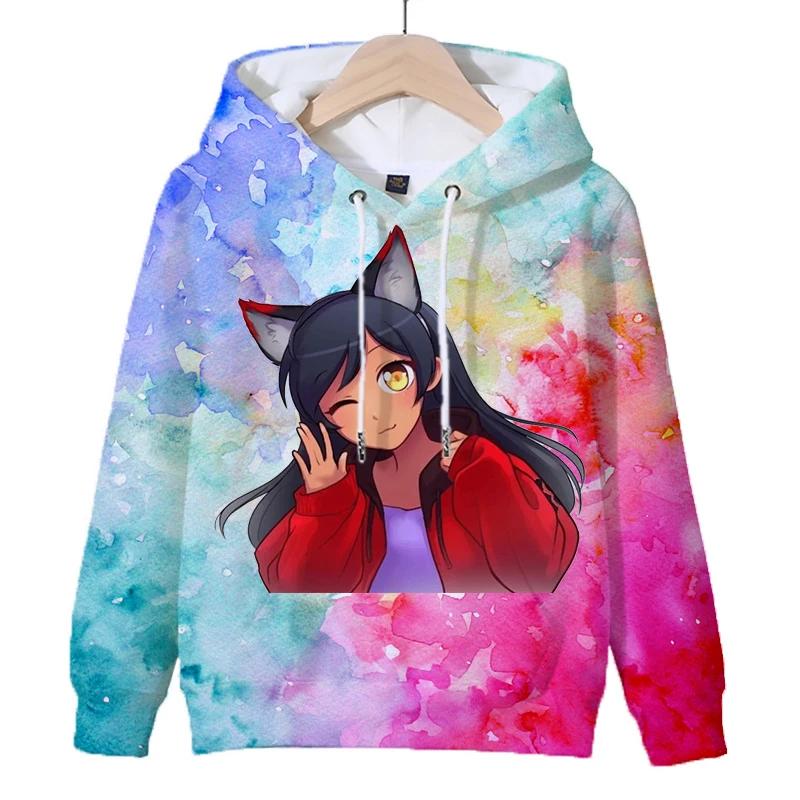 3D Hra Aphmau Potisk Mikina s Kapucí Dětské Mikiny s Kapucí Kreslené Anime Mikiny Jaro Podzim Dětské Oblečení Harajuku Mikiny Přes Hlavu