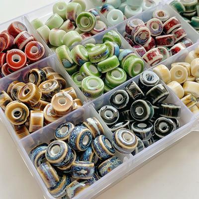 Hochtemperatur-Keramikglasierte Runde Abstandshalterperlen für DIY-Schmuck