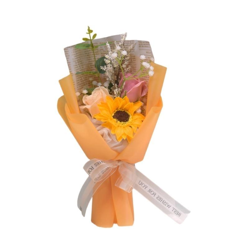 Soap Flower Petals Bouquets for Student Teacher Graduation Ceremony Thanskgiving