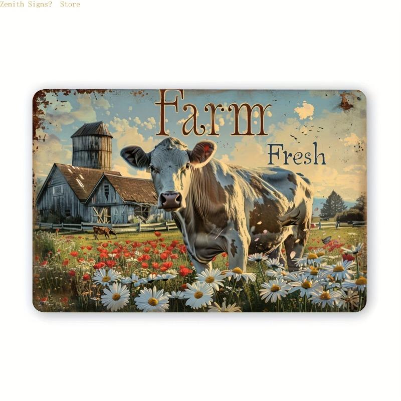 2D Flat Vintage Style Iron Tin Sign with Durable Construction and Classic Design for Wall Display