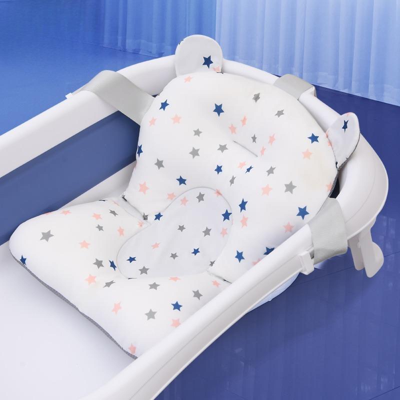Hands-Free Newborn Bath Sling, Universal Adjustable Infant Bathtub Seat Net, Anti-Slip Safety Support for Stress-Free Bathing