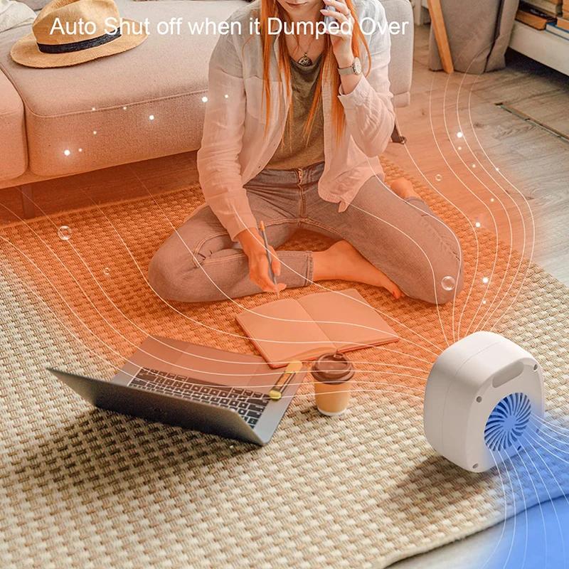 Fast Heating Desktop Fan Car Heating Fans Mini Space Heater High Power Compact Convenient Small Portable Heater for Office