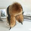 Winter imitation leather men's train head hat thickened warm middle and old ear protection and cold protection hat