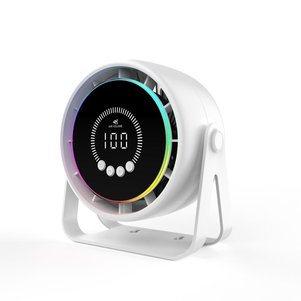 100 Speed Smart Electric Fan Bladeless Fan USB Charging Desktop Silent Wall Mounted Air Conditioner Table Fan For Office Camping