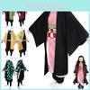 Kimetsu Slayer Demon No Yaiba Kamado Nezuko Cosplay Kostüm Kimono Anzug Roben