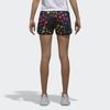 Adidas Neo Floral Print Lace-Up Sports Casual Shorts Women Shorts Black CV9242