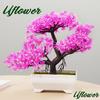 1PC Pink Desktop Artificial Bonsai DIY Home Garden Outdoor Floral Green Plant Flower Arrangement Gift Decoration