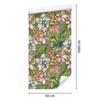 Paradise flowers and palm and monstera leaves wallpaper 50x1000