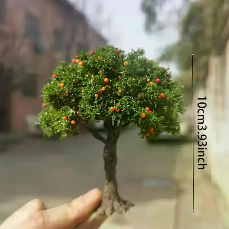 1Pcs DIY Fruit Trees Miniature Landscape Decoration Miniature Sand Table Building Model Realistic Fruit Tree Decor