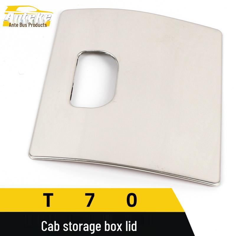 Mustang T70 Stainless Steel Center Console Storage Box Decorative Cover