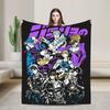 JoJo's Bizarre Adventure Blankets Japanese Anime Wool Throw Blankets Bedding Couch Decoration Thin Bedspread Multi-function