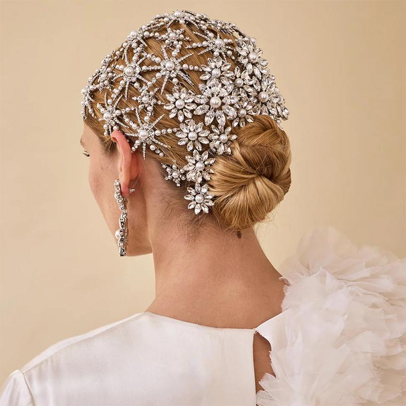 Flower Hair Combs Clips Bridal Wedding Hair Accessories For Women Bride Hairpins