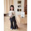 Big Kids Girls Cute Cartoon Bear Polka Dot Long Sleeve Elastic Bottoming T Shirt