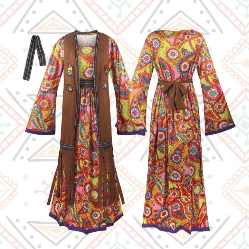 Original Tribal Goddess 70s Retro Disco Cosplay Costume For Halloween