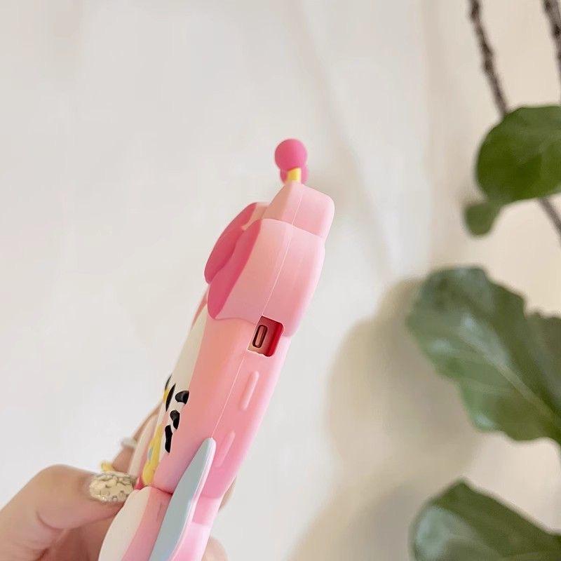 Sweet Flower Hello Kitty 3D Cartoon Silicon Soft Phone Case for iPhone 16 15 Pro Max 14 Plus 12 Pro 13 Mini 11 X XS XR 7 8 SE