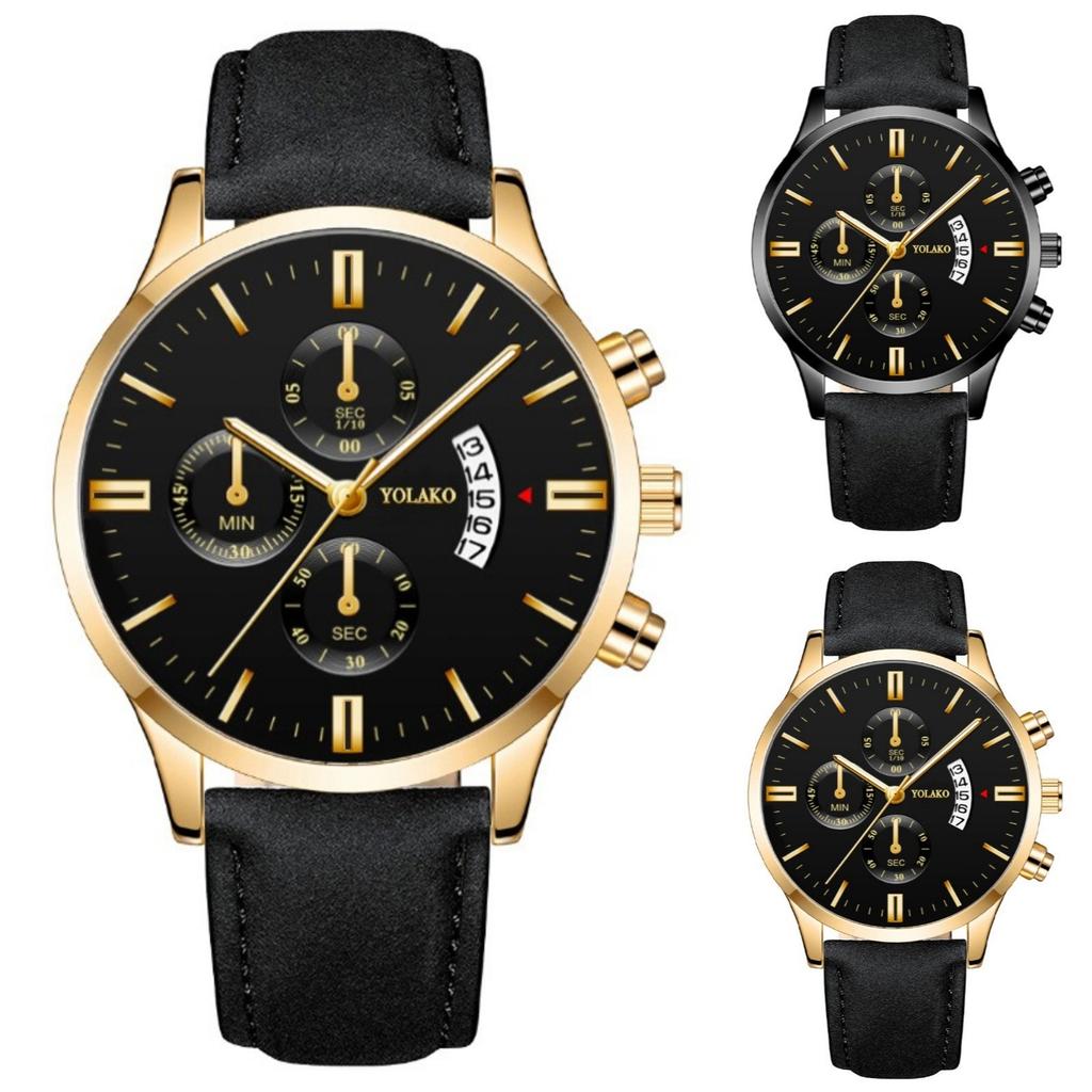Mens Leather Business Fashion Watch Strap Watch For Gift Giving