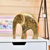 Dotted Ceramic Elephant Figurine | A Playful Blend of Charm & Elegance | Perfect for Modern Décor – Pack of 1, Golden