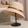 Hollow linen bucket hat women's fashion versatile basin hat summer sun protection visor hat