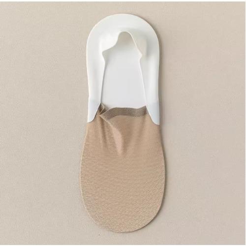 Summer Mesh Breathable Low Cut Socks Mens Silicone Non-slip Invisible No Show Socks Casual Solid Color Ice Silk Sock