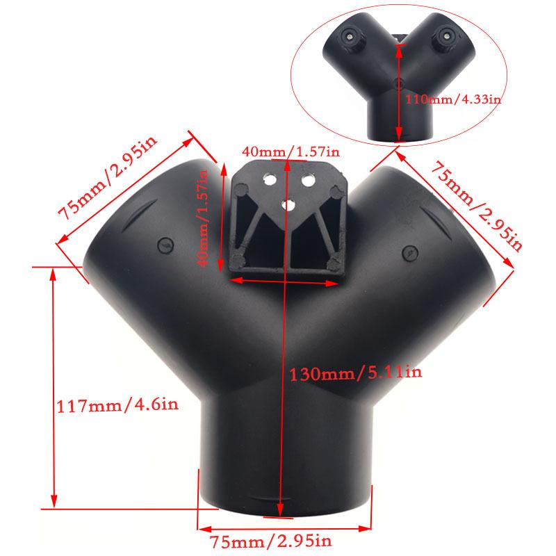 

60 мм Y-образный патрубок автомобильного обогревателя, вентиляционный воздуховод, выхлопной патрубок обогревателя с регулирующим клапаном для дизельного стояночного обогревателя Webasto