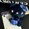 Dark Blue Plaid Hello Kitty Plush Keychain Elegant Side Sitting Doll Pendant Ideal Gift For Girl Bag Backpack Accessories Decor