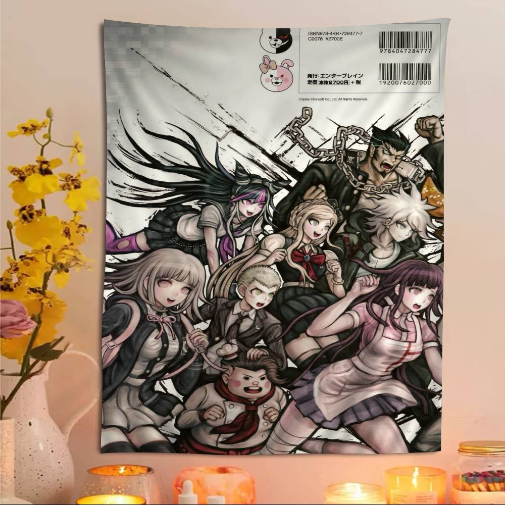 Anime Game Danganronpa Chart Tapestry Art Science Fiction Room Home Decor Cheap Hippie Wall Hanging