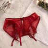 Wandering Butterfly Temptation Low-Rise Mesh Panties with Open Crotch