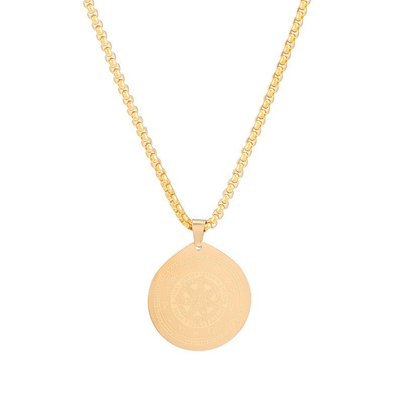 

Модное круглое мужское ожерелье из нержавеющей стали, мужская модная личность, длинная нить жемчуга, мужские украшения