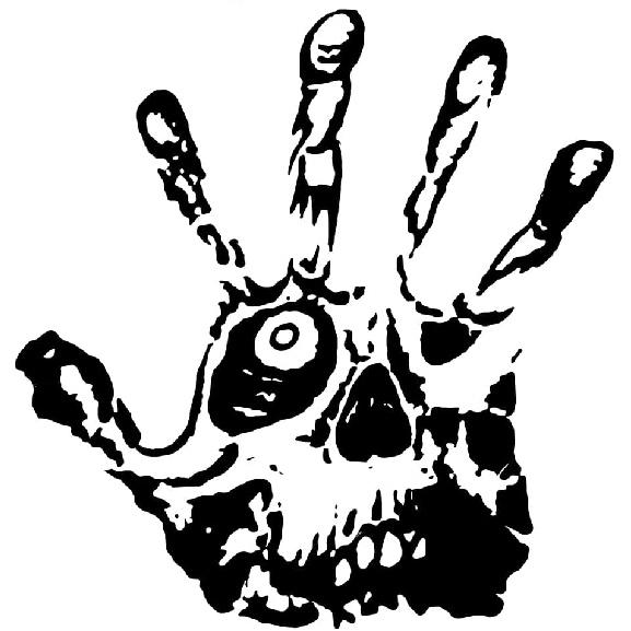 JSCARLIFE 2Pcs Skull Car Body Sticker, Self-Adhesive Vinyl Graphics Decals for Car/Truck, Universal Car Hood Body Side Rear Window Stickers