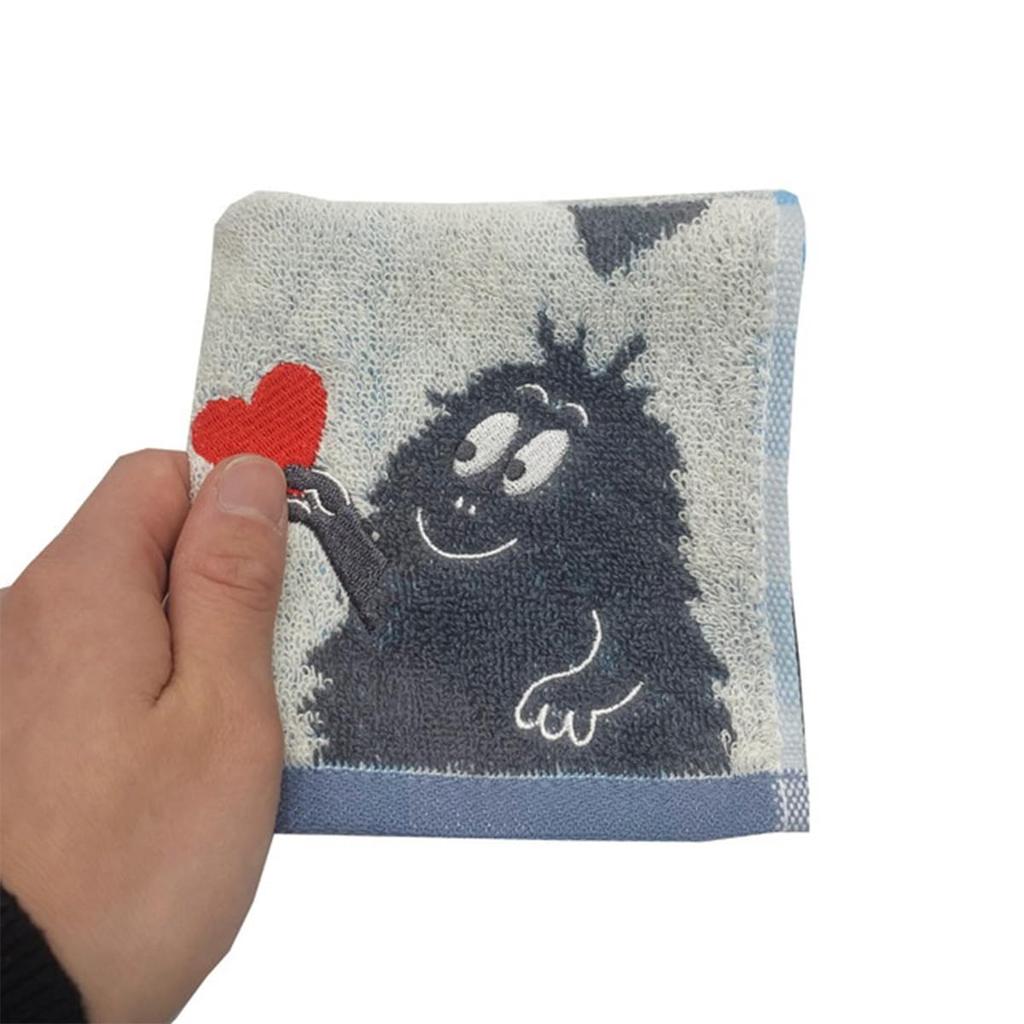 Marushin Mini Barbapapa Heartful Moja Character Organic Antibacterial and Odor Perfect Gift for 5525004400 Towel, Handkerchief, Design, 100% Cotton,