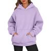 Women's Oversized Long Sleeve Crewneck Sweatshirt Casual Loose-Fitting Drawstring