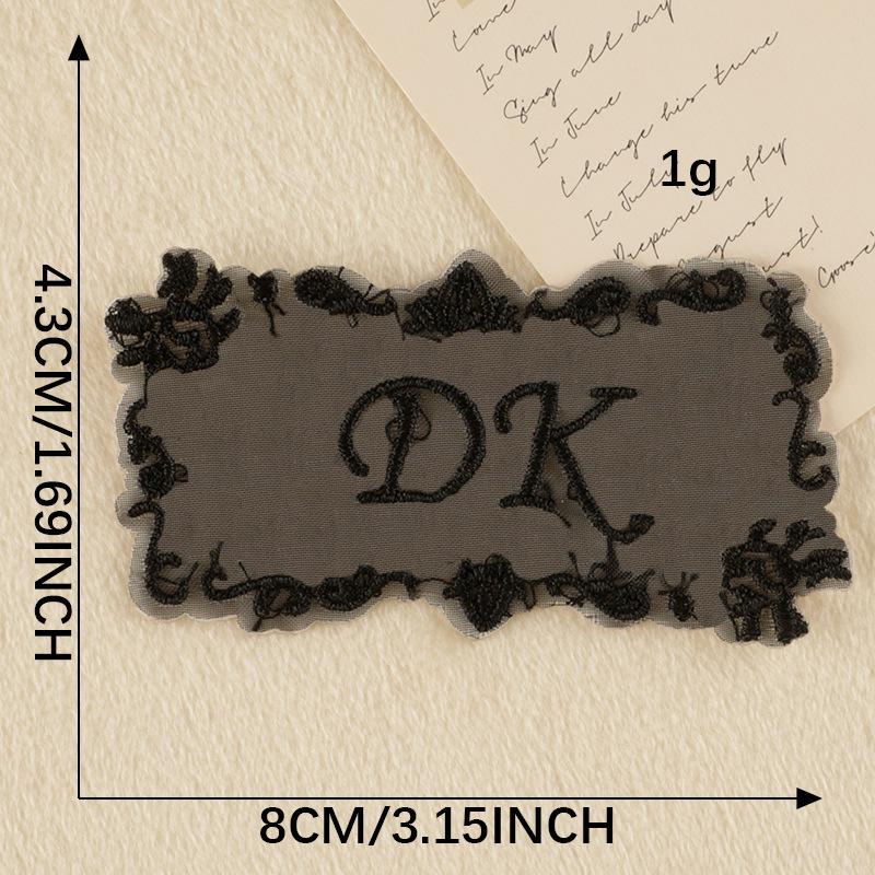 Embroidery Label Self-Adhesive Clothing Accessories Embroidery Sticker Lace Original Ultra-Thin Mesh Down Jacket Patch Sticker Cloth Sticker