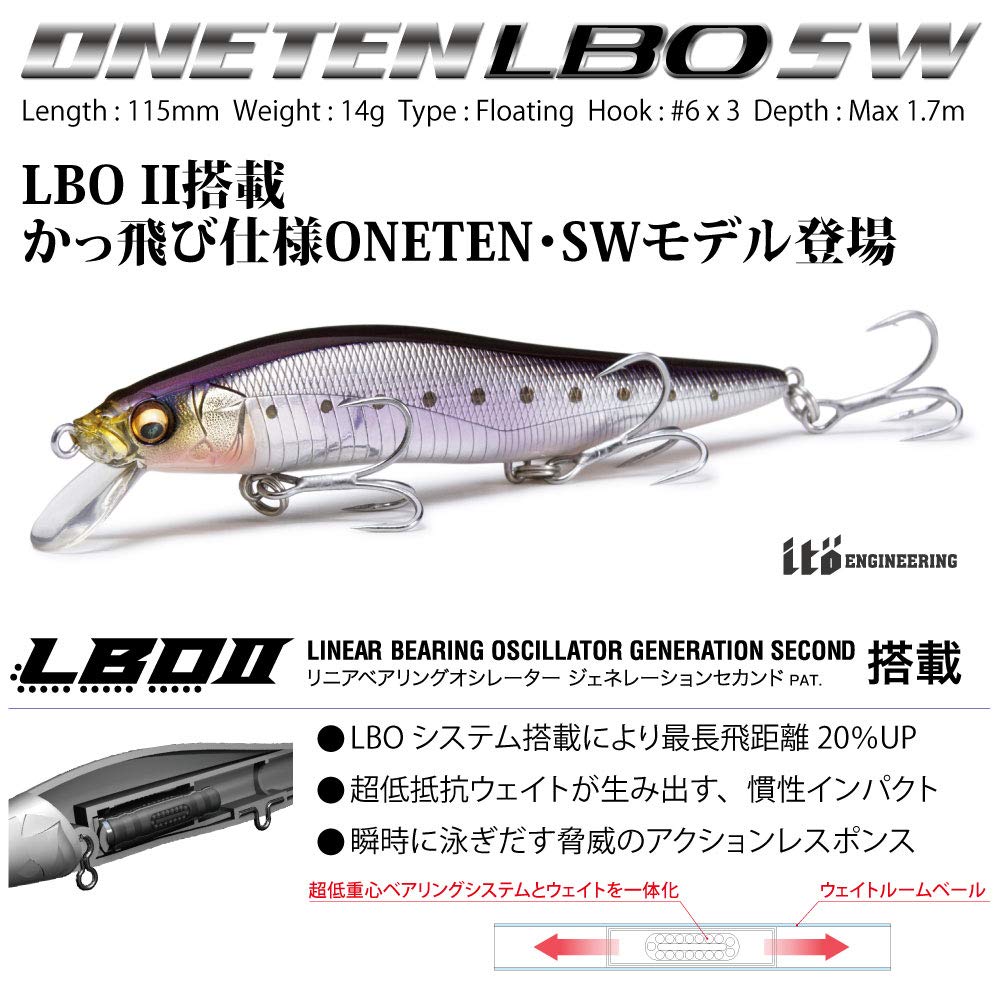 Megabass ONETEN LBO SW GG Cruising Blue Lure