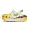 Crush Clog 811 Delicious Crab Burger Special Shoe Box Hamburger Dopamine Hole Shoes Unisex White Brown Yellow and Green