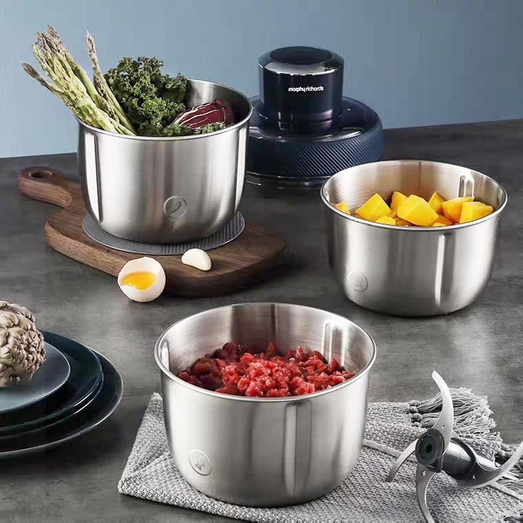 Morphy Doll MR9401 Multi-Functional Meat Grinder & Mixer: Small, Stainless Steel Stuffing & Cooking Machine