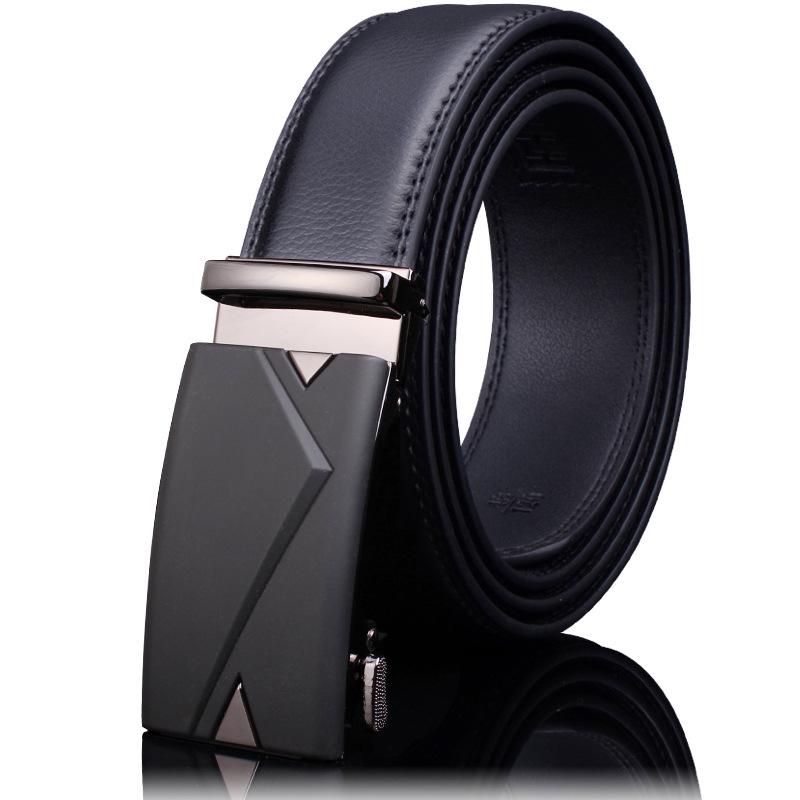 Men's High-End Genuine Leather Automatic Buckle Belt
