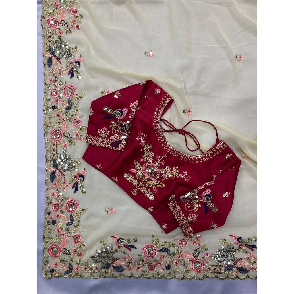 Collezione di Sarees in Georgette per Feste di Designer
