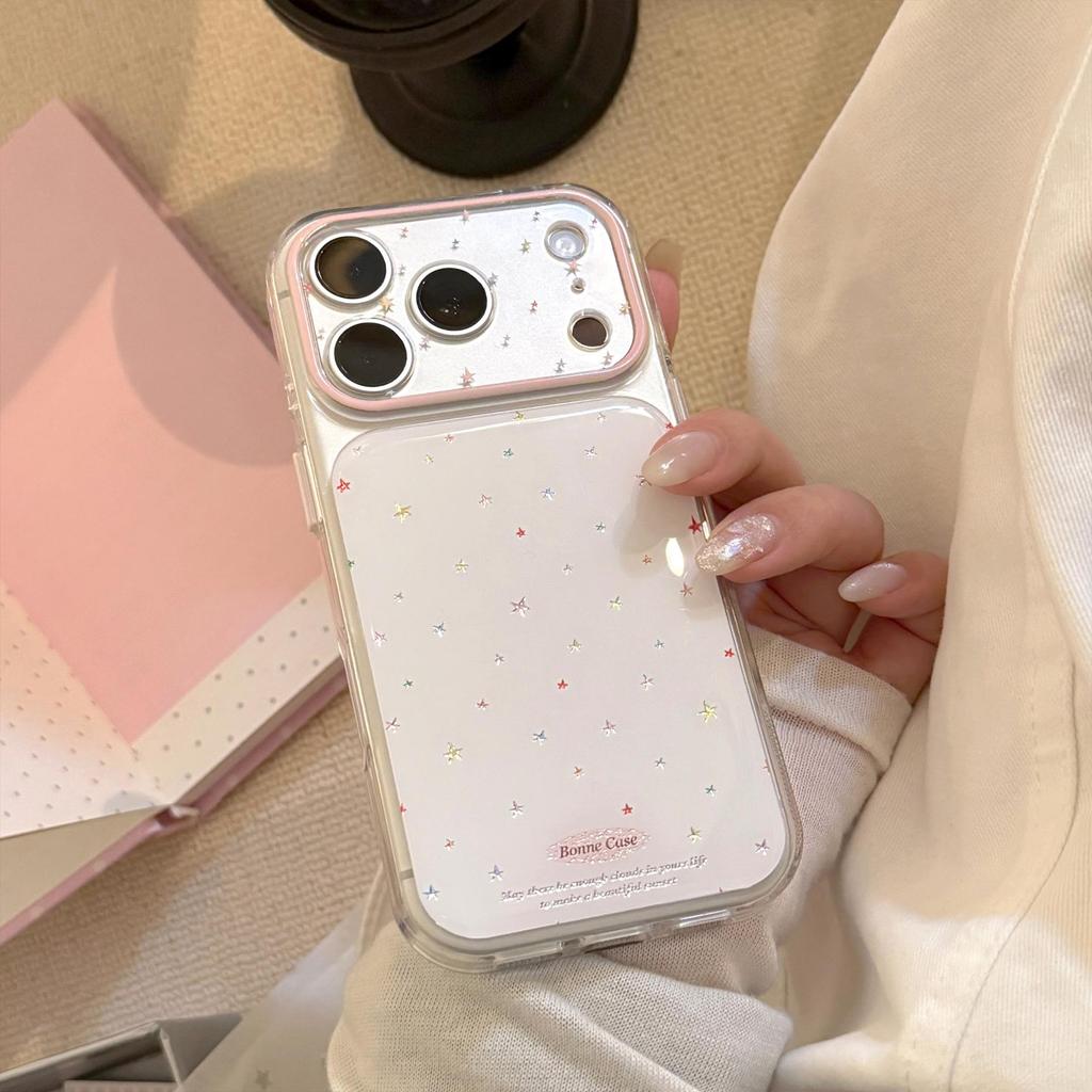 Cover Colorata con Stelline Piccole per iPhone 16, iPhone 17 e iPhone 17 Pro Max