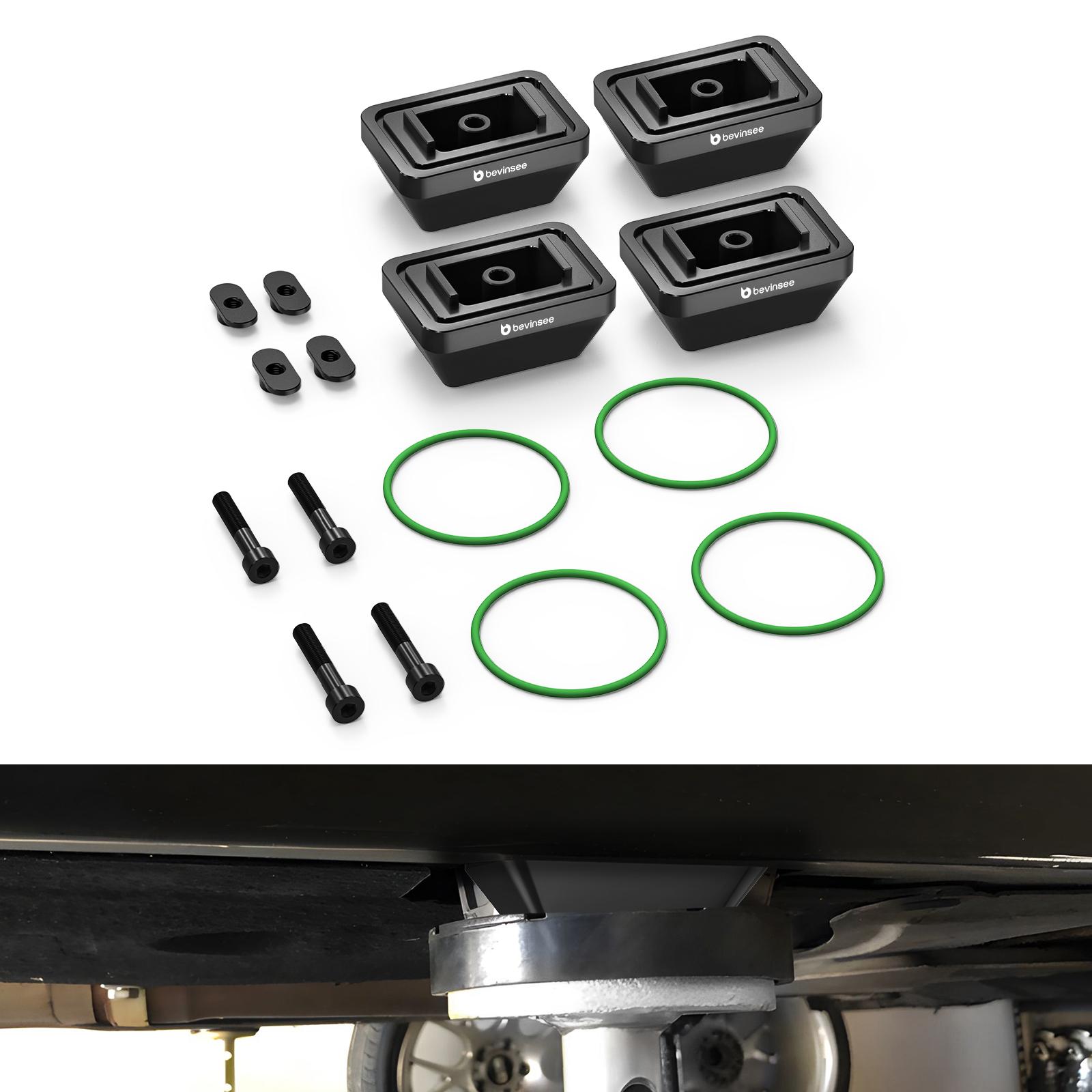 Алюминиевые подставки под домкрат BEVINSEE для BMW F30 E82 F34 E90 F10 F32 F11 F20 F01 F34, для Toyota Supra, Замена для 51717123311,51717169981 чёрный