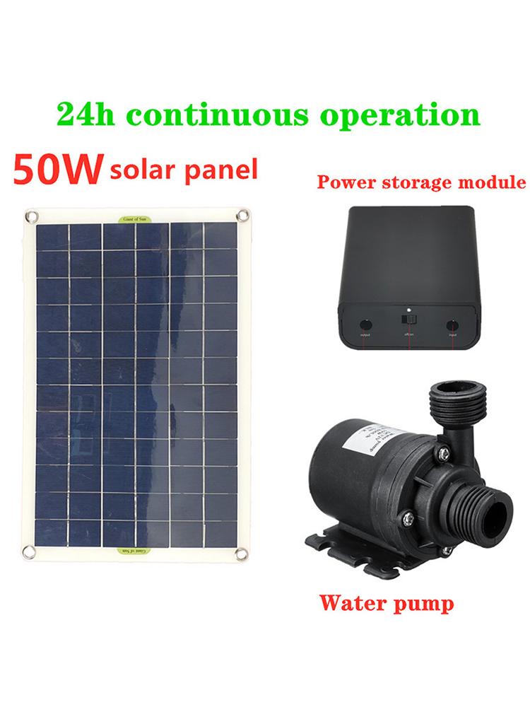 

1 шт. 50 Вт Солнечный водяной насос Бесщеточный Солнечная панель Комплект для воды для рыб Пруд Садовое украшение Питаемый от солнечной энергии Садовый фонтан Украшение