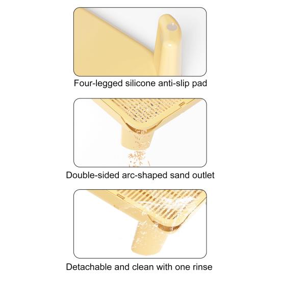 Cat Ramp for Litter Box Elevated Cat Litter Ramp Double Layered Litter Trapper with Filter Function for Small And Elderly Cats