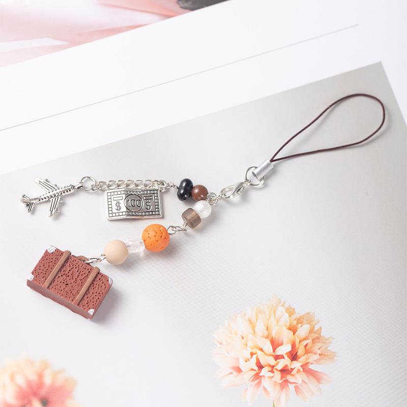 New personalized mobile phone pendant retro creative pendant bag pendant mobile phone chain car keychain jewelry pendant