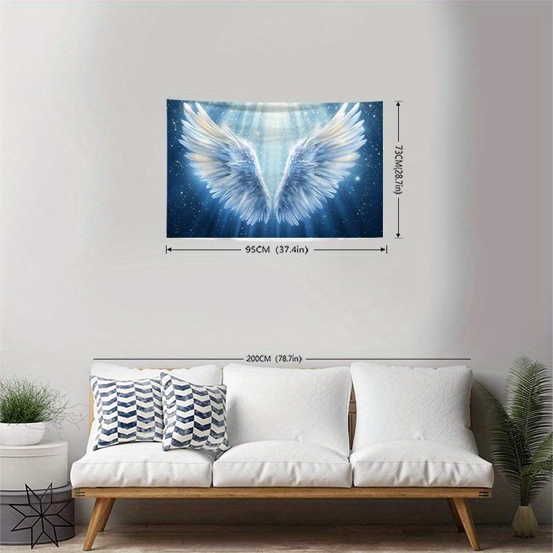 One Piece of "Angel Wings" Pattern Print for Bedroom Walls Made of Polyester Fabric