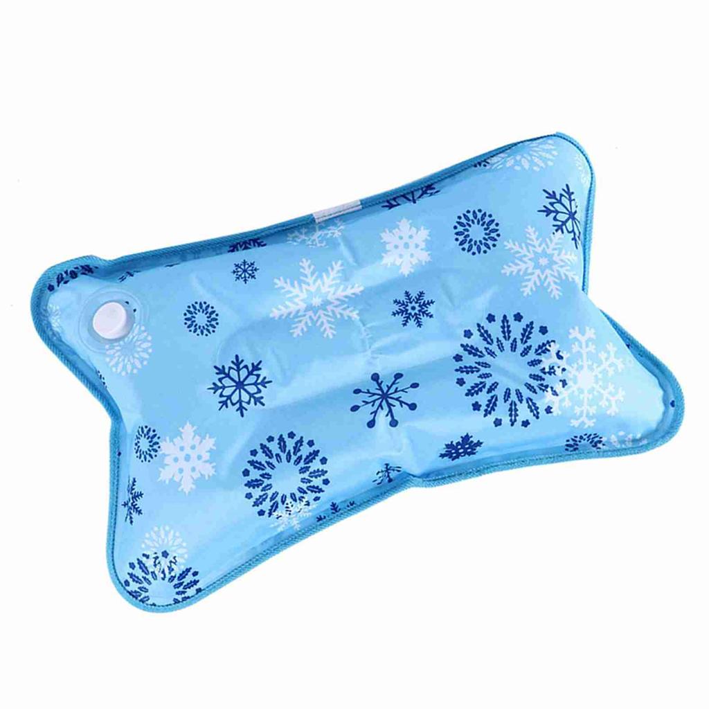Children Adult Ice Pillow Cooling Cushion Water Pillow for Home Travel (48*30cm Snowflake)