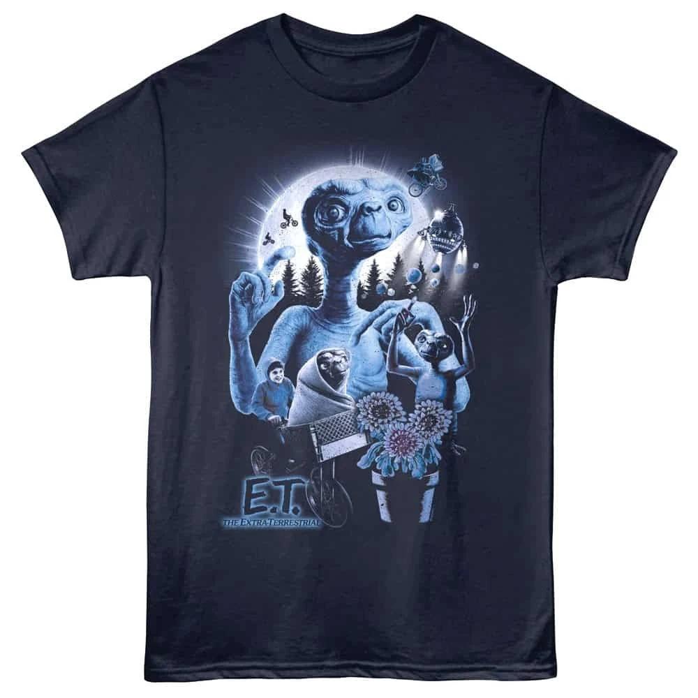 E.T Alien Movie Montage Men s T Shirt 2XL